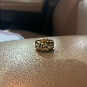 *DISCONTINUED* E. Newton Diamond Studded Gold Ring Size 6